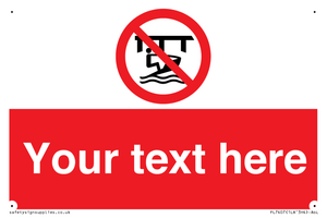 Custom Do not use watercraft in the vicinity of piers